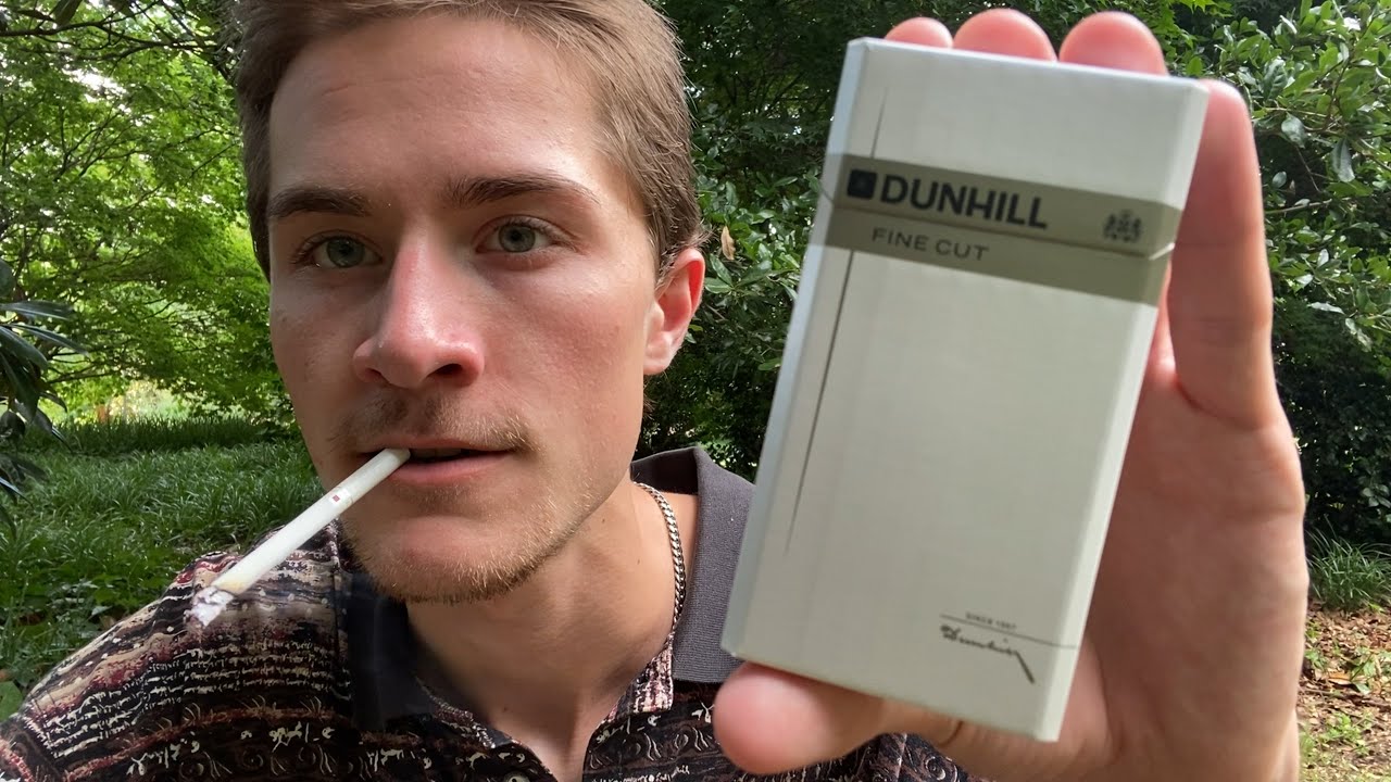 Smoking a Dunhill Fine Cut White Cigarette - Review
